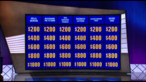 Jeopardy board