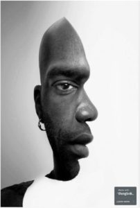 black man image profile or headon
