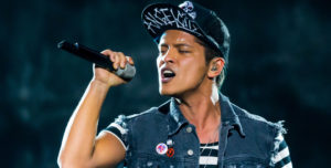 Bruno Mars singing