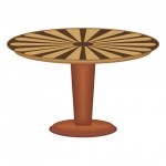 table with roulette wheel top