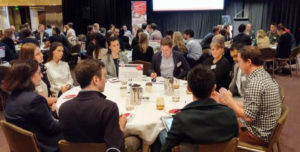 Roundtable discussions at a conference