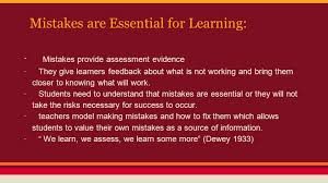 presentation slide: "mistakes are essential for learning"