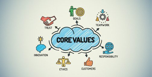 How do you promote core values in your company?