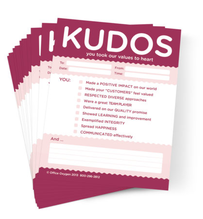 Kudos - Values Notes