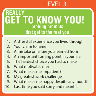 10 Getting to Know Your conversation prompts