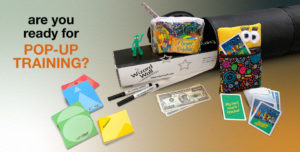 assortment of training tools for pop-up training