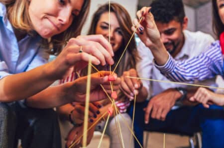 Leadership activity - building with spaghetti